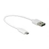 USB-kaabel DeLOCK 84805 USB 2.0 0,2 m USB A Micro-USB B valge