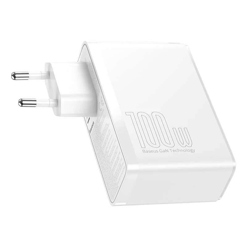 Travel Charger Baseus GaN2 Pro Quick 2x USB + 2x USB-C, 100W, EU (Valge)