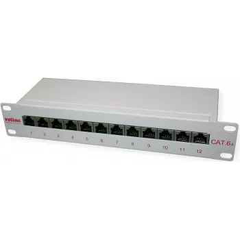 ROTRONIC-SECOMP Roline - Patch Panel - CAT 6a - RJ-45 X 12 - Hall - 1U - 25,4 cm (10)