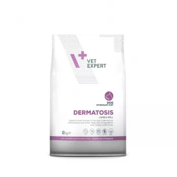 Kuiv koeratoit VETEXPERT Veterinary Diet Dermatosis Lamb & Krill, 2 kg, täiskasvanud koerad, valk 24%, rasv 17%