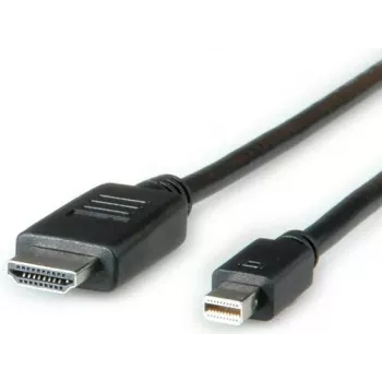 ROLINE - Video-/helikaabel - DisplayPort/HDMI - 30 AWG - Mini DisplayPort (M) - HDMI, 19 kontaktiga (M) - 4,5 m - varjestatud - must (11.04.5793)