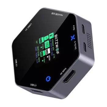 Dokkimisjaam BlitzWolf BW-TH16 8in1 USB 100W LCD nutiekraaniga