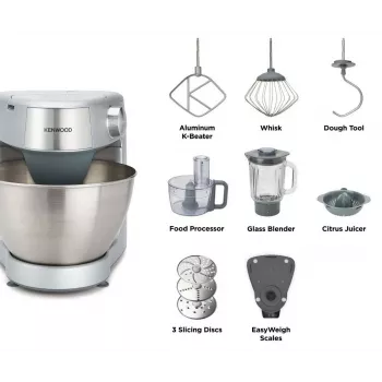 Kenwood Prospero+ köögikombain 1000 W 4,3 L Hõbedane, Roostevaba teras Sisseehitatud kaalud