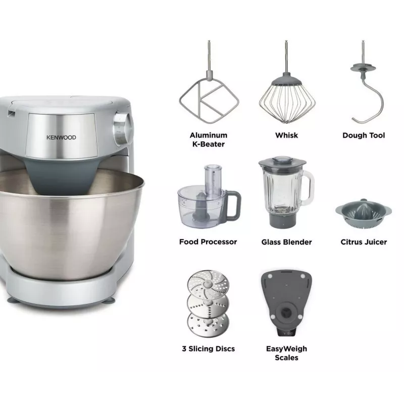 Kenwood Prospero+ köögikombain 1000 W 4,3 L Hõbedane, Roostevaba teras Sisseehitatud kaalud
