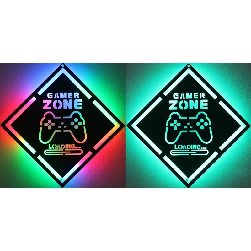 LED-neoonsilt MANTA MASNL132RGB Style Neon Lights GAMER ZONE, RGB-valgustusega seinadekoor