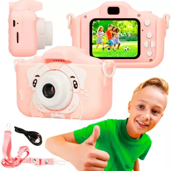 Laste digikaamera Extralink H28 SINGLE PINK — roosa/valge, alates 3. eluaastast