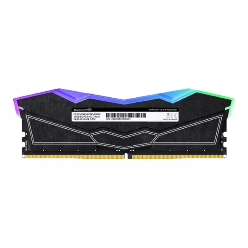 DIMM 32 GB DDR5-6400 (2x 16 GB) Dual-Kit, mälu must, FF3D532G6400HC40BDC01, Delta RGB, INTEL XMP