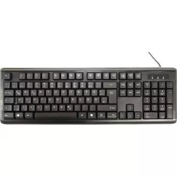 Inter-Tech AC KB-102DE Lauaarvuti USB MUST 1000dpi 105 Nuppu Juhtmega (88884138)
