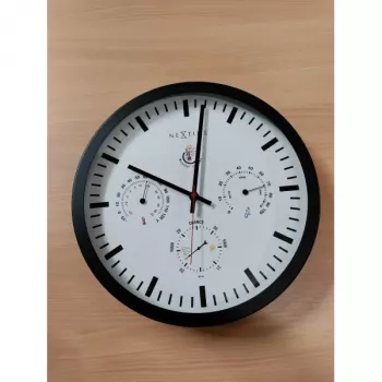 NeXtime kell 2635zw Weatherstation, Ø34 cm, Seinale, Must