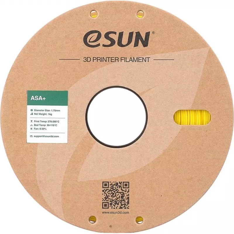 ASA 1,75mm kollane 1kg ESUN 3D FILAMENT with paper roll (ASA)