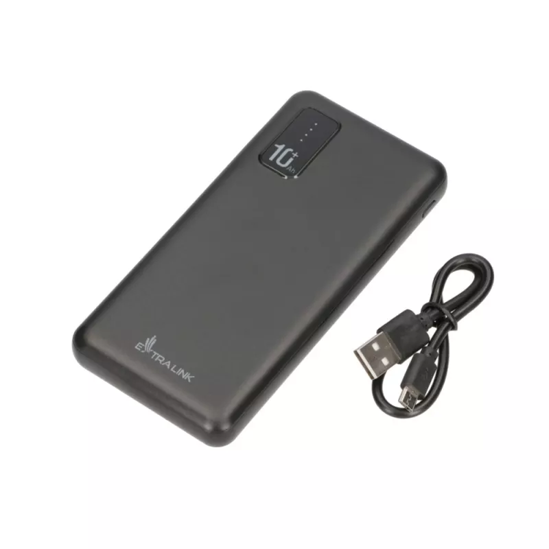Akupank Extralink EPB-098B 10000 mAh, LiPo, 2× USB-A + 1× USB-C, must