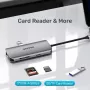 USB-C Hub Unitek D1122A01 koos 2x HDMI 4K ja 100W toiteedastusega