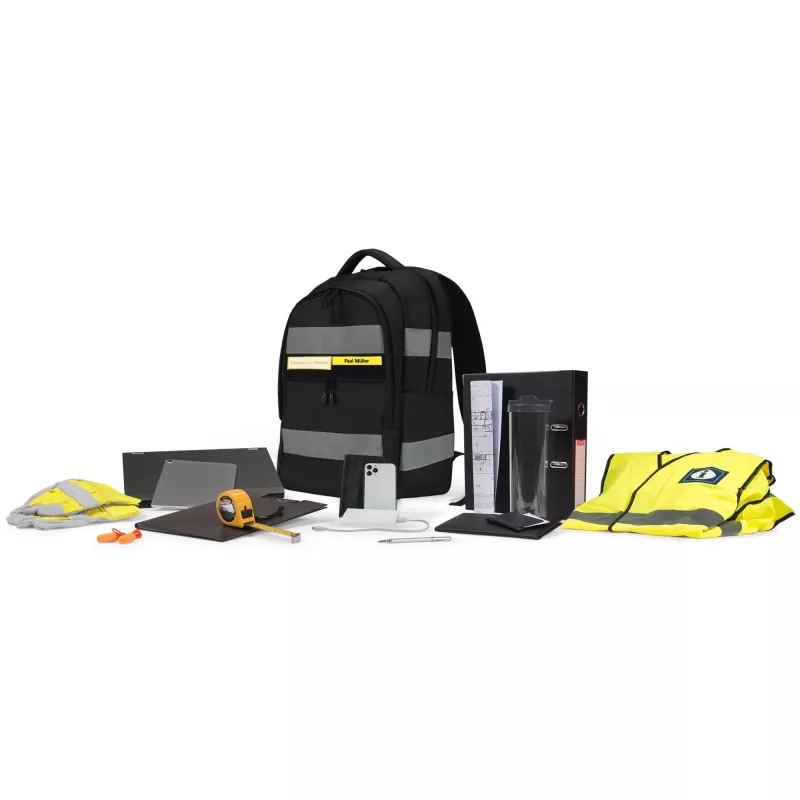 DICOTA Hi-Vis V2 seljakott must 320x220x455mm PET TPU