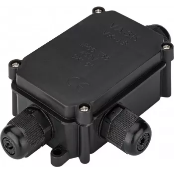 Wentronic Goobay IP-66 kaitsekarp klemmiplokkidele PG9, must - 3 kaabli ohutuks ühendamiseks (56660)
