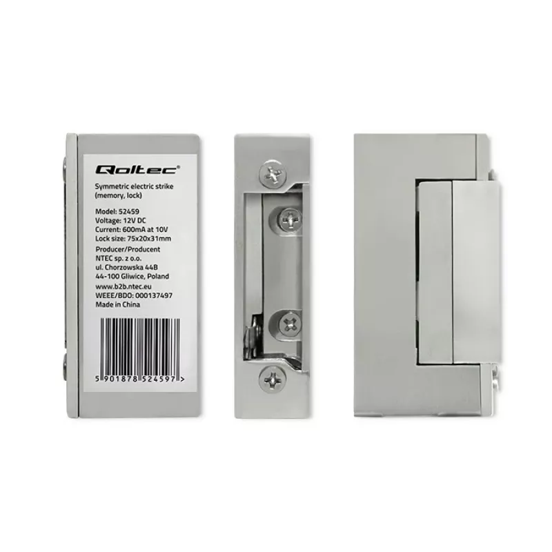 Elektromagnetlukk QOLTEC 52459 12V sümmeetriline mälu ja lukustusega