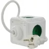 Allocacoc PowerCube Extended Type E pikendusjuhe 1,5 m 5 AC-pistikupesaga, siseruumides, roheline