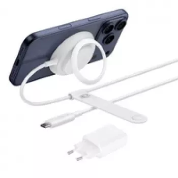 Juhtmeta nutitelefoni laadija Belkin WIA014kqWH — siseruumides kasutatav USB-toide, valge