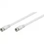Wentronic Goobay SAT-ühenduskaabel, 100% varjestatud, valge, 3,5 m - F-pistik F-pistik (27498)