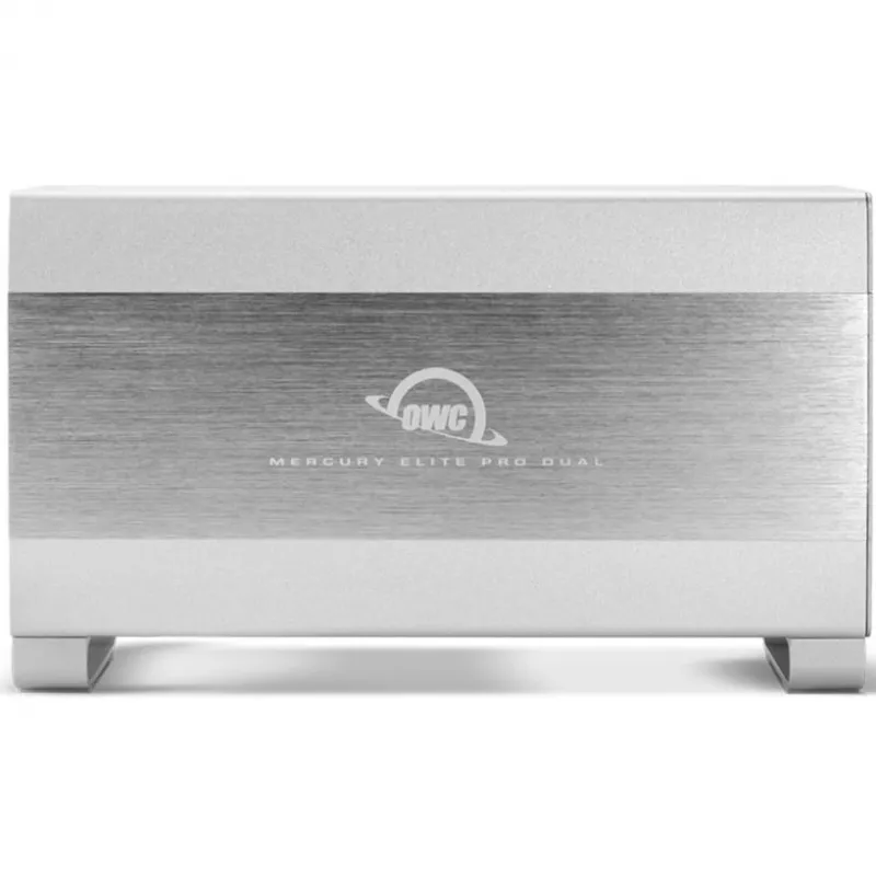 HDD-korpus OWC Mercury Elite Pro Dual valge kahele 3,5-tollisele SATA-kõvakettale, RAID 0/1/SPAN, USB Type‑B