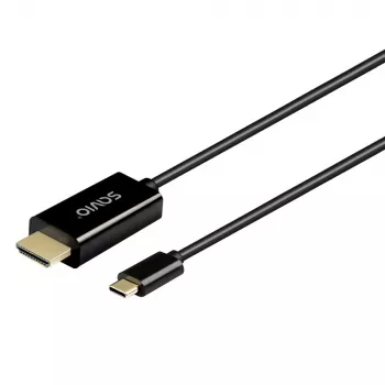 USB-C kaabel SAVIO CL-191 2 m — USB-C to USB-C, isane-isanele, must, plastikkest, vaskjuht