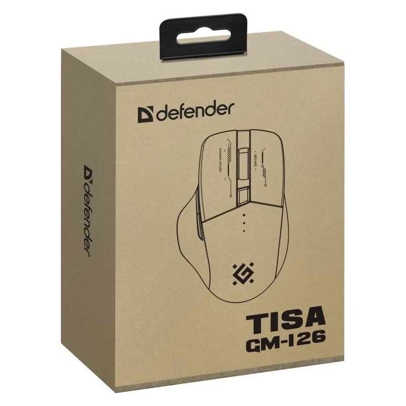 hiir DEFENDER GM-126 TISA RF+BT OPTIC 1600dpi 6P Valge