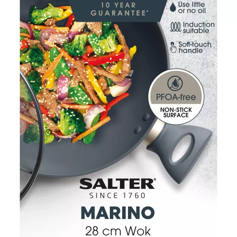 Wok-pann Salter BW12267EU7 28 cm mittenakkuva, induktsiooniga ühilduv
