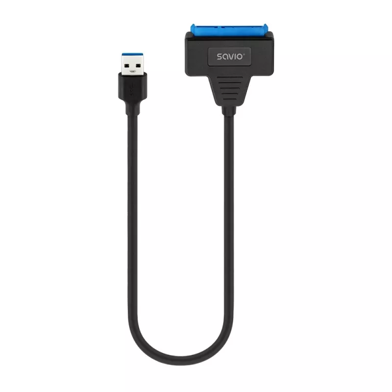 SAVIO SATA-USB 3.1 Gen 1 liidesekaabel AK-68, SATA emane USB-A isasele, 5 Gbit/s, 0,25 m, must