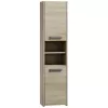 Vannitoa hoiukapp top e shop S40 SONOMA — tammepuust raam, vabaltseisev, 6 riiulit, 400×300×1700 mm