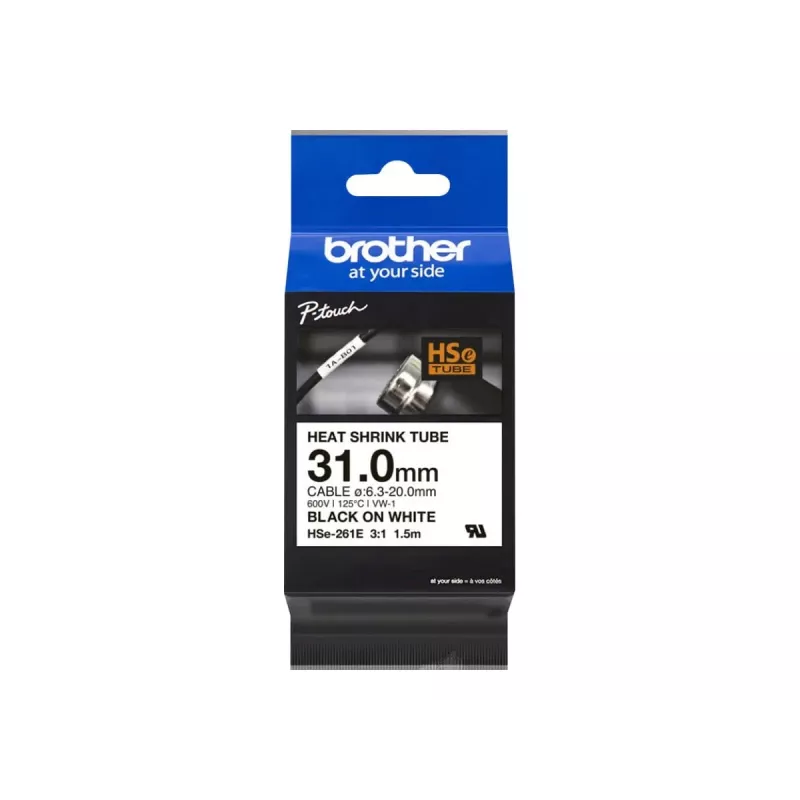 Printerilint Brother HSe-261E must 3,1 cm x 1,5 m