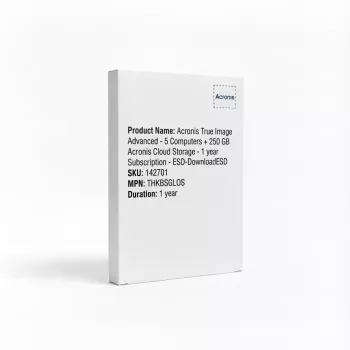 Acronis True Image Advanced - 5 arvutit + 250 GB Acronis Cloud Storage - 1 aasta tellimus - ESD-allalaadimine