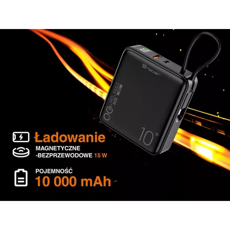 Kaasaskantav laadija Tracer Scout 10000 mAh MAG+PD+QC