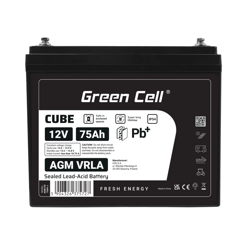Aku AGM VRLA 12V 75Ah IP54