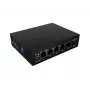 Võrgulüliti LANBERG ILFE-4P-1GE-1S-90 – haldamata kerge tööstuslik PoE, 4 porti (PoE), 1×GigE, 1×SFP, DIN-liistule