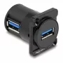 DeLOCK D-tüüpi moodul USB 2.0 tüüp-A-pesa-emanele 90° nurgaga