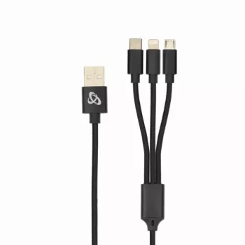 Sbox USB 2.0 8-pin/Type-C/Micro USB laadimiskaabel 2.4A 1M HULGIMÜÜK