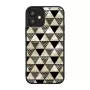 Kaitsev telefoniümbris iKins Apple iPhone 12 mini jaoks, püramiidtekstuuriga, must
