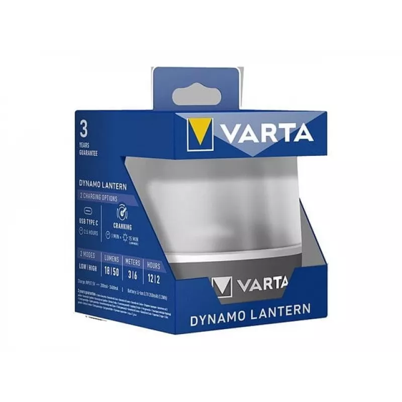 Käsivändaga laetav dünamolatern Varta 17670 101 111 - kaasaskantav avariivalgusti