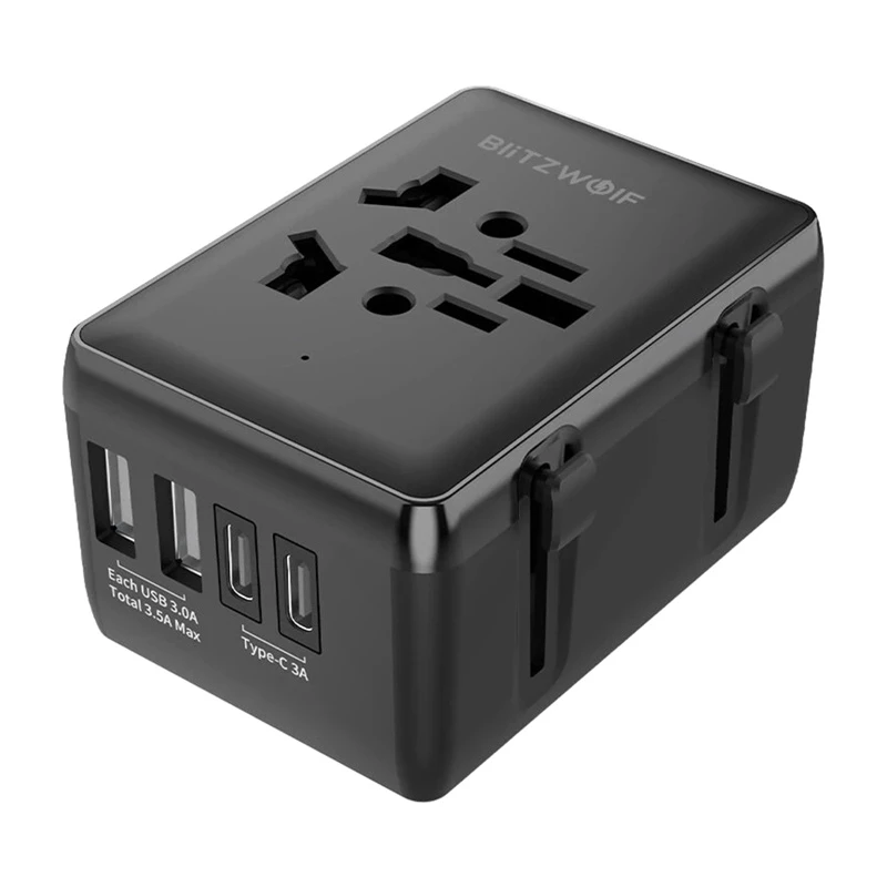 Reisiadapter BlitzWolf BW-TA1 4-in-1 2× USB PD 20W pordiga