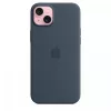 Apple iPhone 15 Plus silikoonümbris MagSafe'iga - Storm Blue