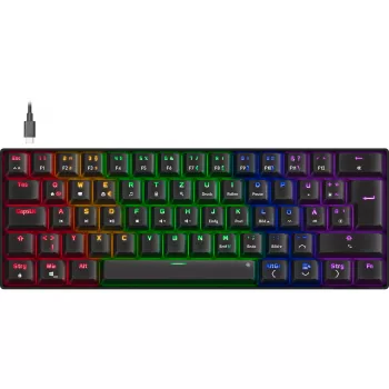 Mehaaniline mänguklaviatuur Speedlink ATMOS RGB — kompaktne paigutus, RGB-taustvalgustus