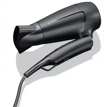 Föön SEVERIN HT 0159 — 1600 W, topeltpinge 110/220–240 V, 2 kiirust, jaheda õhu puhumine, 1,8 m juhe, must