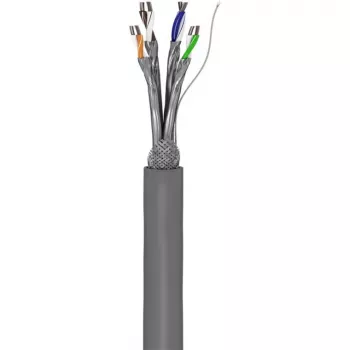 Wentronic Goobay CAT 6 võrgukaabel, S/FTP (PiMF), hall, 305 m - CCA vase segu, AWG 23/1 (täis), PVC (95696)