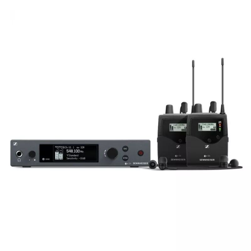 Sennheiser EW IEM G4-twin-A1 - Heli tagasiside komplekt kahe vastuvõtjaga (lavakuulamine) 470-516 MHz