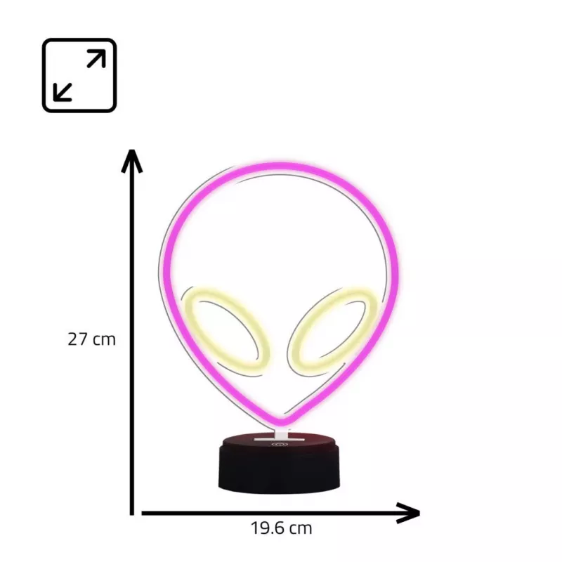 Lauavalgusti MANTA SNL86PK Style Neon Lights UFO Pink – dekoratiivne neoonstiilis roosa valgusti