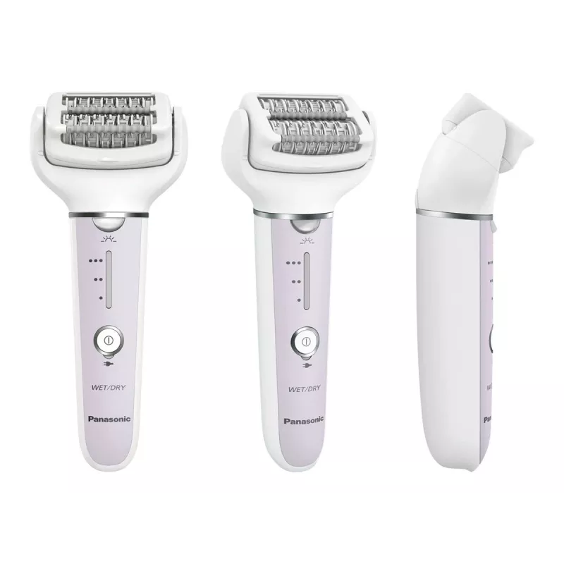 Epilaator Panasonic ES-EY30A — 60 pintsetti, 3 kiirust, märg ja kuiv, akutoitega, valge/lilla