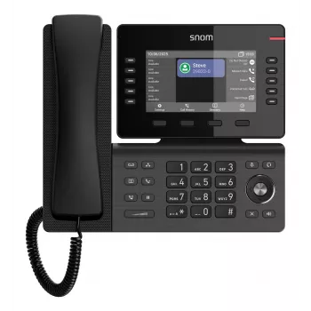 IP-telefon Snom D815WB Must — 5-tolline IPS-ekraan, Gigabit Ethernet, Wi‑Fi 802.11n/ac, PoE, Bluetooth
