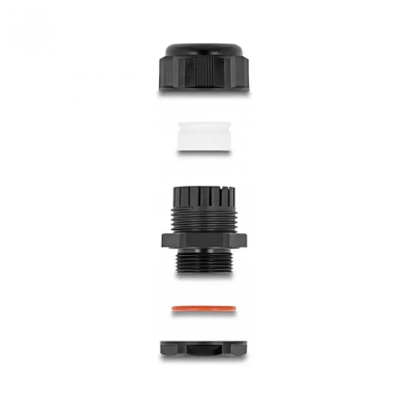 DELOCK EX-kaabelliitmik M16 must 2 tk polüamiid