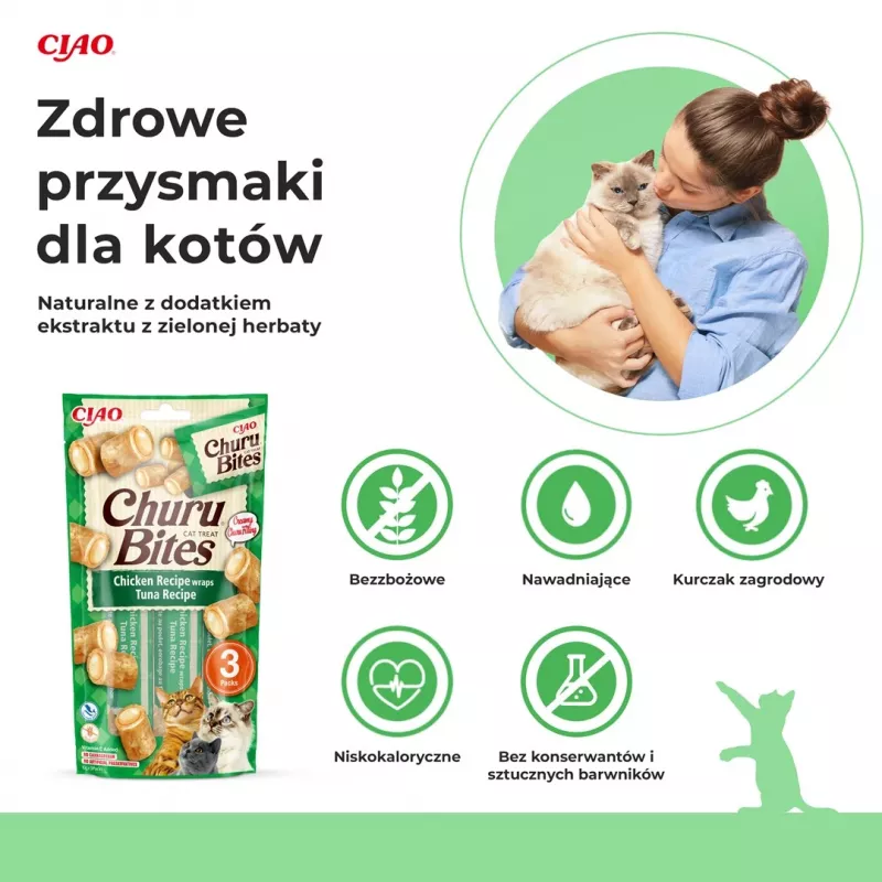 INABA Churu Bites tuunikalaga kanaga - kassimaius - 3x10 g