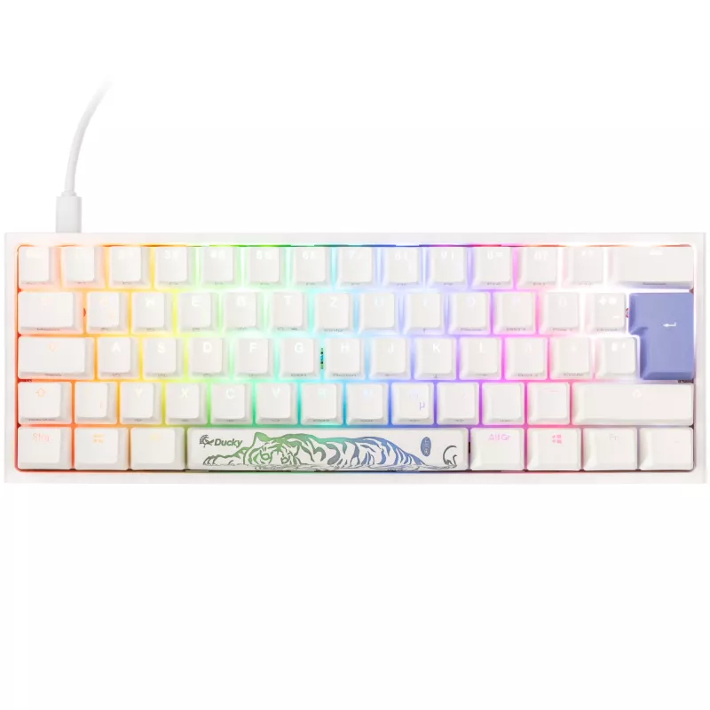 Ducky One 2 Pro Mini Valge Edition mänguklaviatuur, RGB LED - Cherry Brown