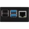 Alumiiniumkorpus Raspberry Pi 4 B jaoks, JYT, mudel RB-AlucaseP4+01B, must viimistlus